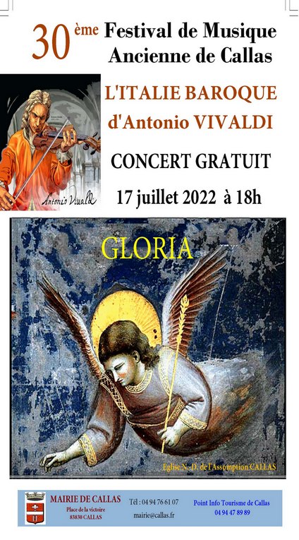 17/07/2022 - 30ème Festival de musique ancienne à Callas (Var) - Gloria de VIVALDI