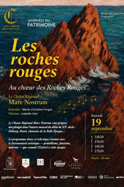 Affiche Journée Patrimoine - Les roches rouges - Mare Nostrum 19-09-26
